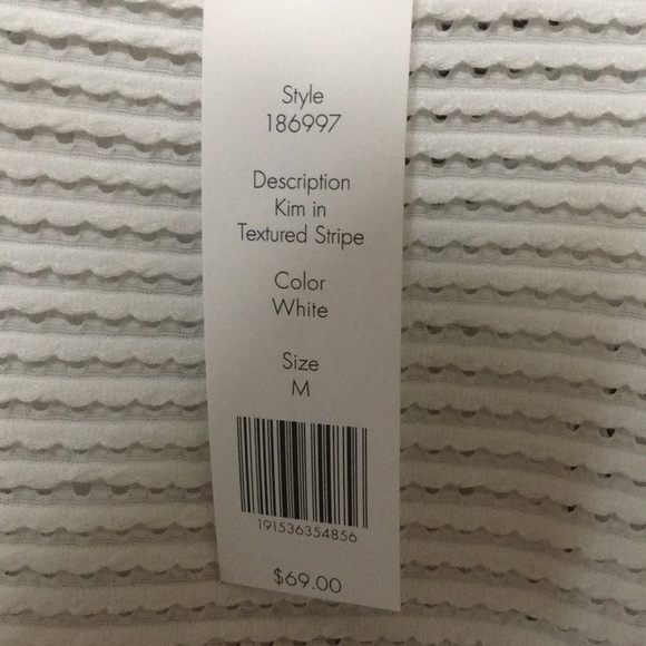 Foxcroft Kim Open Texture Sweater White M - Picture 4 of 6